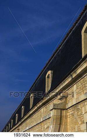 Picture - Low Angle View Of The Exterior Of Corderie Royale In Rochefort Sur Mer; Rochefort Sur Mer, France. Fotosearch