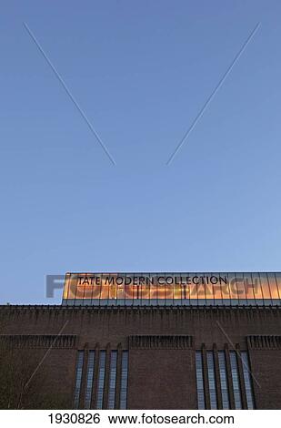 Low angle view of the exterior of the Tate Modern Gallery., London, England, UK. View Large Photo Image Stock Photograph - Low angle view of the exterior of the Tate Modern Gallery., London, England, UK.. Fotosearch