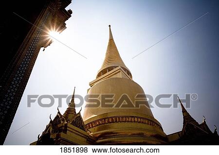Stock Photo - Low Angle View Of The Grand Palace In Bangkok; Bangkok, Thailand. Fotosearch