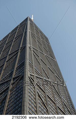 Low Angle View Of The John Hancock Centre Against A Blue Sky; Chicago Illinois United States Of America View Large Photo Image Stock Photograph - Low Angle View Of The John Hancock Centre Against A Blue Sky; Chicago Illinois United States Of America. Fotosearch