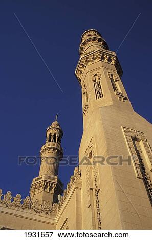 Low Angle View Of The Minaret, Main Mosque, Ed-Dahar, Hurghada, Egypt; Ed-Dahar, Hurghada, Egypt View Large Photo Image Stock Photo - Low Angle View Of The Minaret, Main Mosque, Ed-Dahar, Hurghada, Egypt; Ed-Dahar, Hurghada, Egypt. Fotosearch