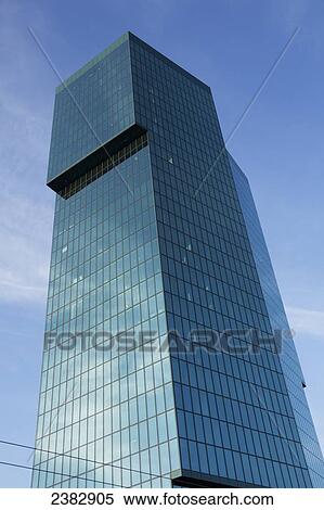 Stock Photography - Low angle view of the Prime Tower; Zurich City, Zurich, Switzerland. Fotosearch