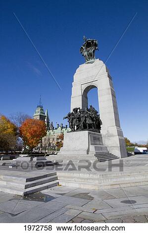 Stock Photo - Low Angle View Of The Response, National War Memorial, Ottawa, Ontario, Canada. Fotosearch