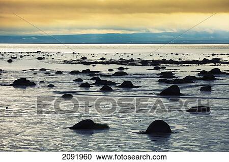 Low Tide On Saint Lawrence River; Petite-Riviere-Saint-Francois Quebec Canada View Large Photo Image Stock Image - Low Tide On Saint Lawrence River; Petite-Riviere-Saint-Francois Quebec Canada. Fotosearch