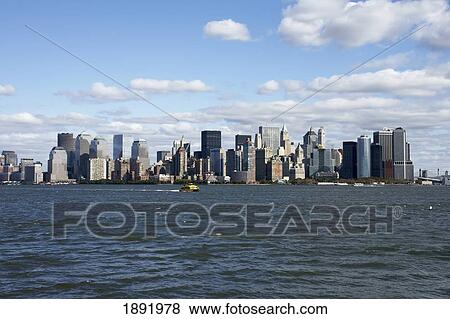 Stock Photo - Lower Manhattan Skyline. Fotosearch