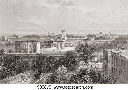 Stock Image - Lucknow, India, From A 19Th Century Print. From The Age We Live In, A History Of The Nineteenth Century. Fotosearch
