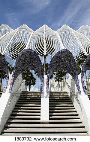 Stock Image - L'umbracle Gardens Building Exterior. Fotosearch