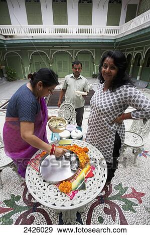 Lunch being served in an old Haveli; Hyderabad, Andhra Pradesh, India View Large Photo Image Stock Photo - Lunch being served in an old Haveli; Hyderabad, Andhra Pradesh, India. Fotosearch