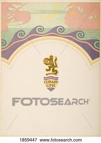 Stock Photo - Luncheon Menu. Cunard Line. R. M. S. Caronia. Monday, December 17, 1928.. Fotosearch