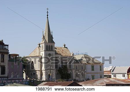 Stock Image - Lutheran Church, Valparaiso, Valparaiso Region, Chile. Fotosearch