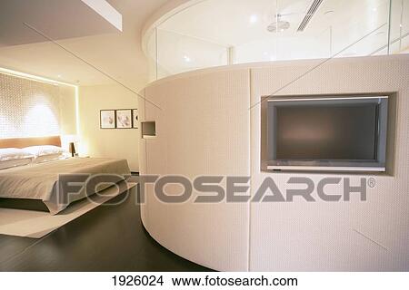 Picture - Luxury Hotel Bedroom; Landmark Mandarin Oriental Hotel, Hong Kong, China. Fotosearch