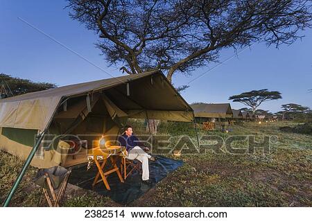 Luxury mobile tented camp, Serengeti National Park; Tanzania View Large Photo Image Picture - Luxury mobile tented camp, Serengeti National Park; Tanzania. Fotosearch