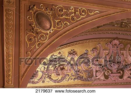 Stock Photo - Lyric Theatre (1888). View Of Proscenium Arch In Auditorium. London.. Fotosearch