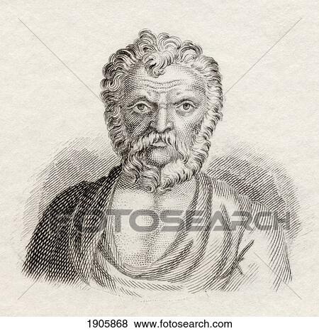 Stock Photo - Lysias, C. 445 Bc To C. 380 Bc. Logographeror Speech Writer In Ancient Greece. He Was One Of The Ten Attic Orators. From Crabb's Historical Dictionary Published 1825.. Fotosearch