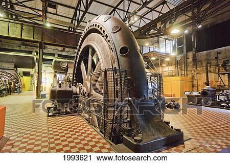 Stock Image - Machines in the Blower Hall of Volklinger Hutte (Volklingen Ironworks), Volklingen, Germany. Fotosearch