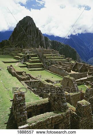 Machu Picchu Ruins In The Mountains View Large Photo Image Stock Photo - Machu Picchu Ruins In The Mountains. Fotosearch