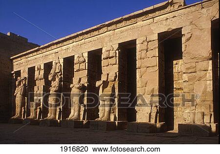 Stock Image - Madinet Habu Mortuary Temple Of Rammesses Iii. Fotosearch
