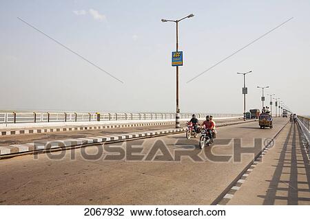 Stock Image - Mahatma Gandhi Seti (Bridge), Patna, Bihar, India. Fotosearch