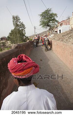Mahout (Elephant Driver) On His Elephant, Amber Fort, Rajasthan, India View Large Photo Image Stock Photography - Mahout (Elephant Driver) On His Elephant, Amber Fort, Rajasthan, India. Fotosearch