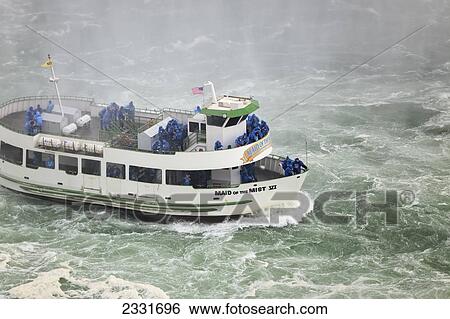 Stock Photograph - Maid Of The Mist Tour Boat; Niagara Falls Ontario Canada. Fotosearch