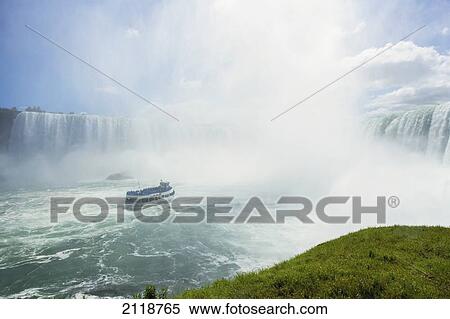 Stock Photography - Maid Of The Mist Tour Boat; Niagara Falls Ontario Canada. Fotosearch