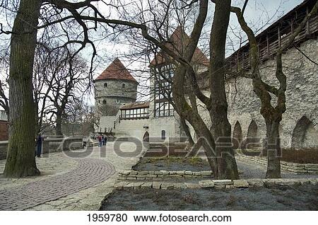 Stock Image - Maiden Tower In Tallinn, Estonia. Fotosearch