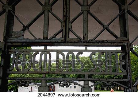 Main Gate, With The Slogan Jedem Das Seine (To Each His Own), Buchenwald Concentration Camp, Germany View Large Photo Image Stock Photo - Main Gate, With The Slogan Jedem Das Seine (To Each His Own), Buchenwald Concentration Camp, Germany. Fotosearch