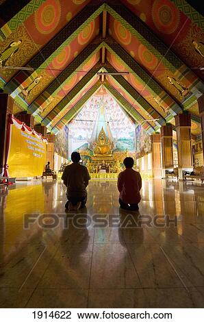 Stock Image - Main Prayer Hall Of Wat Sri Pra Du. Fotosearch