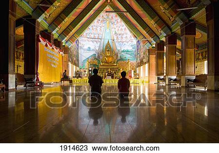 Stock Image - Main Prayer Hall Of Wat Sri Pra Du. Fotosearch