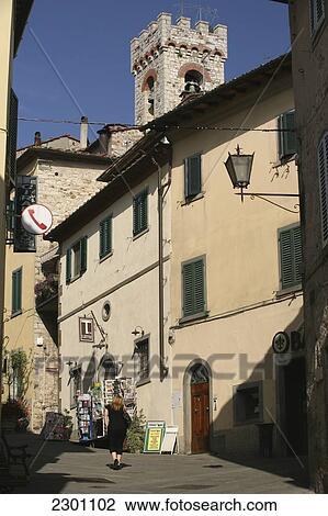 Main Street In Centre In 'radda In Chianti', A Beautiful Small Town And A Famous Region Known For Its Chianti Wine, In Tuscany. Italy. June. View Large Photo Image Stock Image - Main Street In Centre In 'radda In Chianti', A Beautiful Small Town And A Famous Region Known For Its Chianti Wine, In Tuscany. Italy. June.. Fotosearch