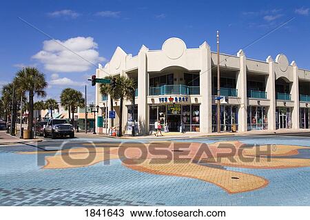 Stock Image - Main Street In Daytona Beach; Florida, Usa. Fotosearch