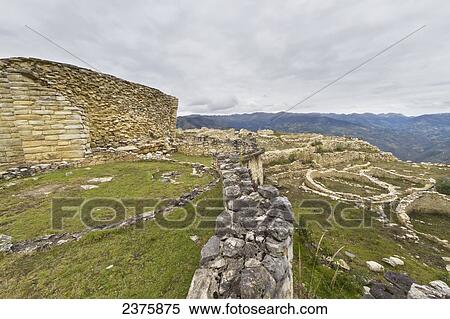 Stock Photography - Main Temple at Kuelap Fortress, Kuelap, Amazonas, Peru. Fotosearch