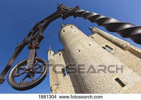 Picture - Main Tower And Well Of The Alcazar; Segovia, Segovia Province, Spain. Fotosearch