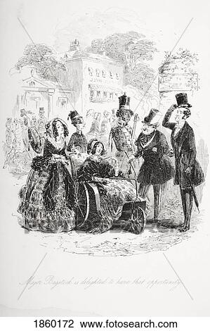 Stock Image - Major Bagstock Is Delighted To Have That Opportunity. Illustration From The Charles Dickens Novel Dombey And Son By H. K. Browne Known As Phiz. Fotosearch