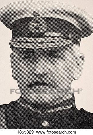 Stock Photo - Major General Sir Charles Carmichael Monro 1860 To 1929 British Soldier Oversaw Evacuation Gallipoli Peninsula October 1915 From The War Illustrated Album Deluxe Published London 1916. Fotosearch
