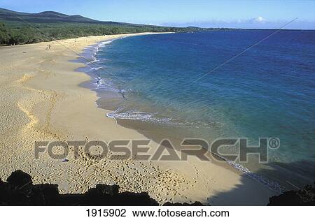 Stock Image - Makena 'big' Beach. Fotosearch