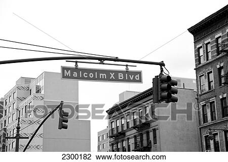 Malcolm X Street Plate In Harlem, Manhattan, New York, Usa View Large Photo Image Stock Image - Malcolm X Street Plate In Harlem, Manhattan, New York, Usa. Fotosearch