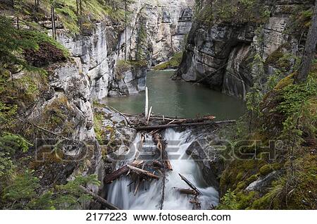 Maligne Canyon; Alberta Canada View Large Photo Image Stock Image - Maligne Canyon; Alberta Canada. Fotosearch