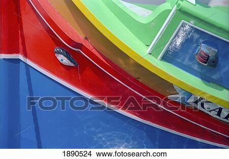 Malta, Close-Up; Gozo, Traditional Boat View Large Photo Image Picture - Malta, Close-Up; Gozo, Traditional Boat. Fotosearch