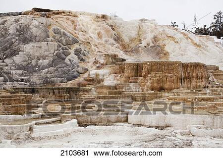 Mammoth Hot Springs In Yellowstone National Park; Wyoming United States Of America View Large Photo Image Stock Image - Mammoth Hot Springs In Yellowstone National Park; Wyoming United States Of America. Fotosearch