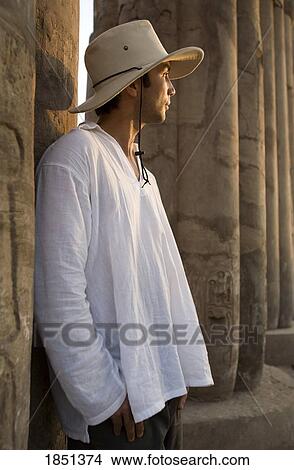 Man At Luxor Temple View Large Photo Image Picture - Man At Luxor Temple. Fotosearch