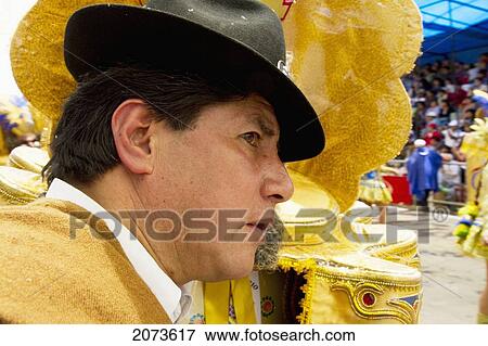 Man In The Procession Of The Carnaval De Oruro, Oruro, Bolivia View Large Photo Image Stock Photo - Man In The Procession Of The Carnaval De Oruro, Oruro, Bolivia. Fotosearch