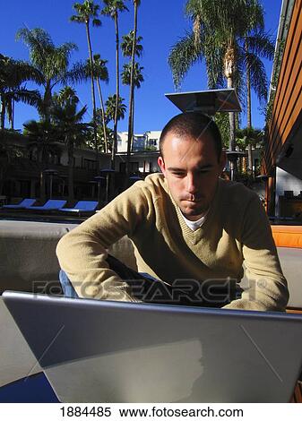 Man On A Laptop View Large Photo Image Stock Photography - Man On A Laptop. Fotosearch