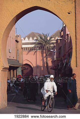 Picture - Man On Bicycle Travelling. Fotosearch