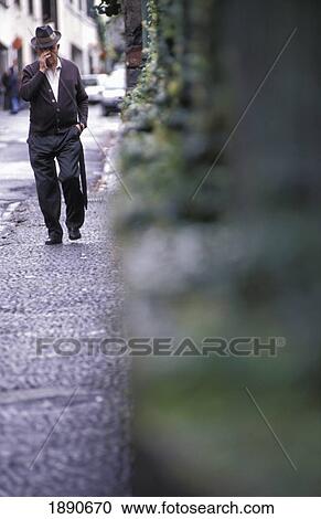Man On Street, Funchal View Large Photo Image Stock Image - Man On Street, Funchal. Fotosearch