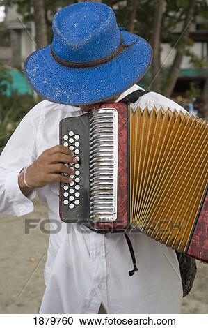 Stock Image - Man Playing Accordion. Fotosearch