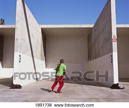 Man Playing Hand Ball At Venice Beach, Rear View View Large Photo Image Stock Photo - Man Playing Hand Ball At Venice Beach, Rear View. Fotosearch
