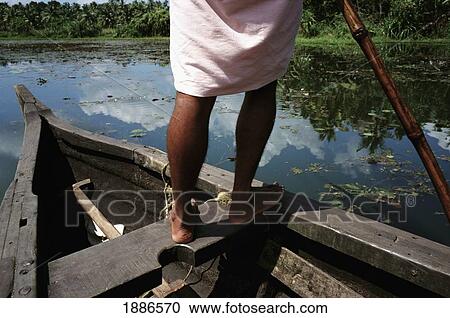 Man Rowing Along The Backwaters View Large Photo Image Stock Image - Man Rowing Along The Backwaters. Fotosearch