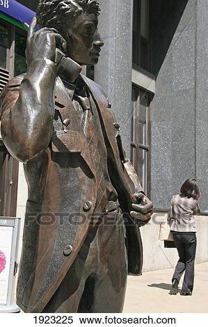 Stock Photography - Man With Mobile Phone Sculpture. Fotosearch