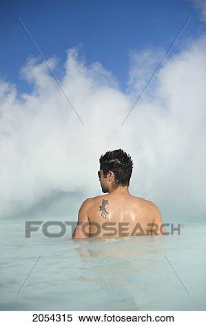 Man With Tattoo In The Blue Lagoon Geothermal Spa; Grindav View Large Photo Image Stock Photography - Man With Tattoo In The Blue Lagoon Geothermal Spa; Grindav. Fotosearch